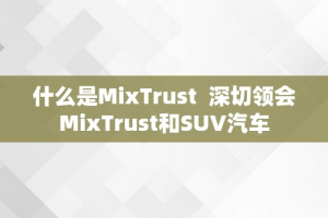 什么是MixTrust  深切领会MixTrust和SUV汽车