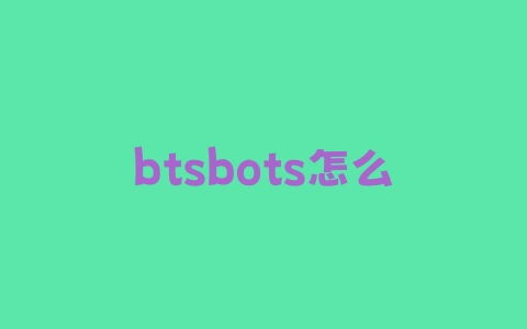 btsbots怎么用