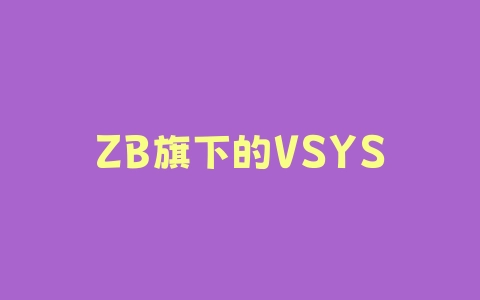 ZB旗下的VSYS怎么样